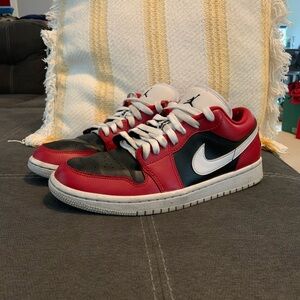 Nike Air Jordan 1s Red Black And White